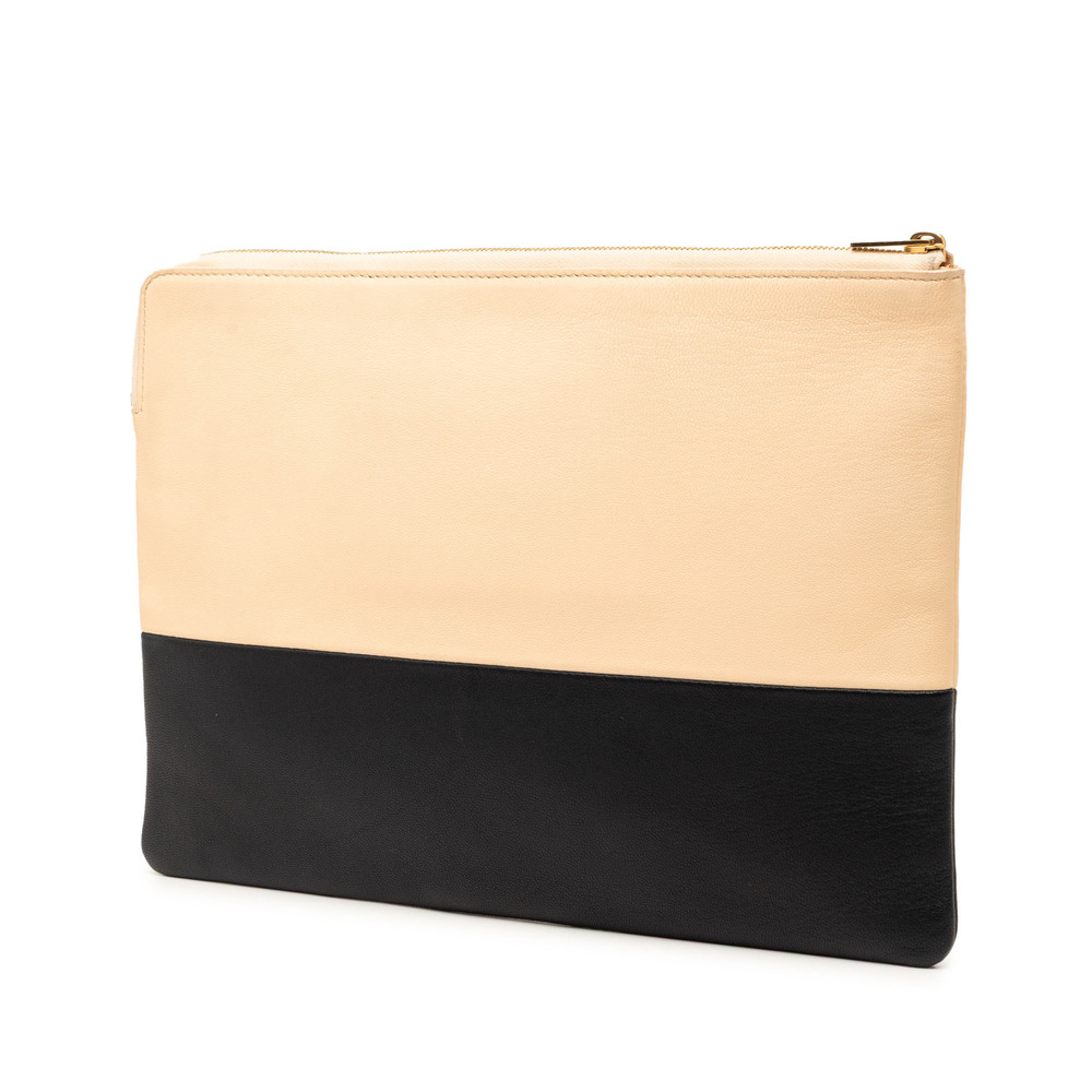 Pre-Loved Celine Bicolor Leather Solo Clutch - Picture 2 of 7